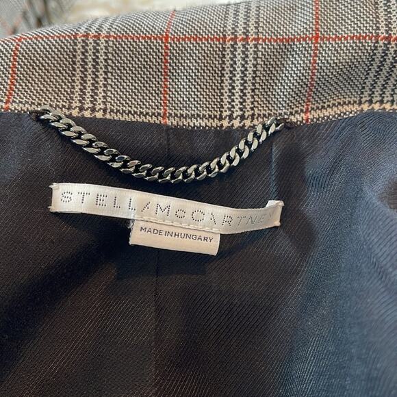 Stella McCartney Plaid Wool Stand Collar Blazer Size EU 40 - Picture 9 of 14